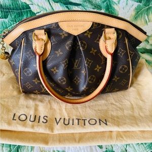 Authentic Louis Vuitton Paris Tivoli PM hand tote monogram bag in brown